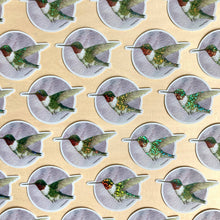 Load image into Gallery viewer, Ruby-throated Hummingbird Glitter - Vinyl Sticker -