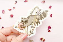 Load image into Gallery viewer, Cosmic Raccoon Clear Vinyl Sticker
