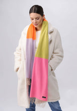 Load image into Gallery viewer, Sustainability Edition Block Twill Recycled Scarf: Neon pink