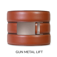 Load image into Gallery viewer, Chili Brown Leather Ratchet Belt & Buckle Set