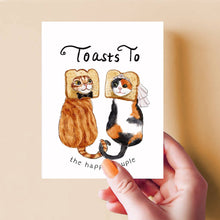 Load image into Gallery viewer, Wedding Toast Cats - Funny Wedding Card