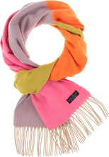 Load image into Gallery viewer, Sustainability Edition Block Twill Recycled Scarf: Neon pink