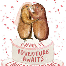 Load image into Gallery viewer, Gopher Wedding Cake - Funny Wedding Card