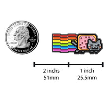 Load image into Gallery viewer, Nyan Cat Pin – Rainbow Cat Meme Enamel Pin
