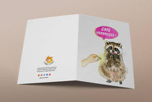 Load image into Gallery viewer, Yaaas Engaged Raccoon - Funny Engagement Card