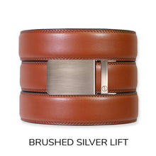 Load image into Gallery viewer, Chili Brown Leather Ratchet Belt & Buckle Set