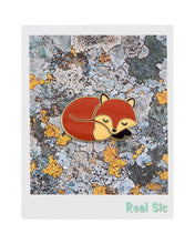 Load image into Gallery viewer, Sleeping Fox – Cute Sleepy Fox Enamel Pin