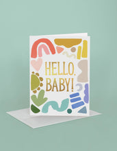 Load image into Gallery viewer, Baby Shapes Greeting Card with Gold Foil