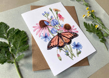 Load image into Gallery viewer, Monarch Wildflower Greeting Card