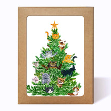 Load image into Gallery viewer, 6 pack - Cat Christmas Tree Card Set - Box Set