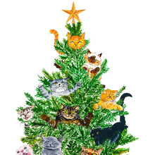 Load image into Gallery viewer, 6 pack - Cat Christmas Tree Card Set - Box Set