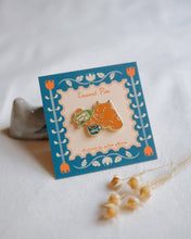 Load image into Gallery viewer, Coffee Cat (Orange) Enamel Pin