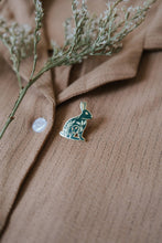 Load image into Gallery viewer, Rabbit Rosemary And Sage Enamel Pin (With Locking Clasp)