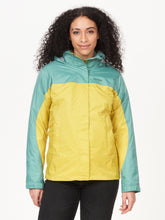 Load image into Gallery viewer, Women's PreCip® Eco Jacket - Limelight/Blue Agave