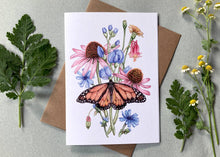 Load image into Gallery viewer, Monarch Wildflower Greeting Card