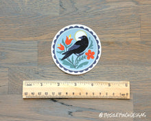 Load image into Gallery viewer, Crow Distelfink PA Dutch Hex Sign Vinyl Sticker