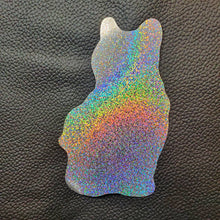 Load image into Gallery viewer, Sticker: Rainbow Pride Cat, 3.75" Holographic Sparkle Vinyl
