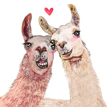 Load image into Gallery viewer, Two Weirdo Llamas Couple - Funny Wedding Anniversary Card