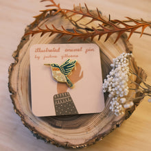 Load image into Gallery viewer, Hummingbird (Green) Enamel Pin