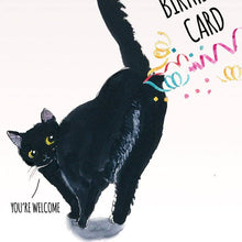 Load image into Gallery viewer, Black Cat Fart - Funny Birthday Card