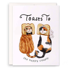 Load image into Gallery viewer, Wedding Toast Cats - Funny Wedding Card