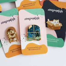 Load image into Gallery viewer, Cat Window Enamel Pin