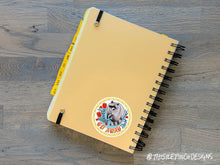 Load image into Gallery viewer, Go Away Raccoon Hex Sign PA Dutch Vinyl Sticker