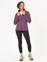 Load image into Gallery viewer, Women's Drop Line Fleece Jacket - Purple Fig