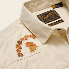 Load image into Gallery viewer, Crosscut Deluxe Shortsleeve Shirt - Fowl Play : Off White Dobby