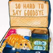 Load image into Gallery viewer, Luggage Cat - Funny Goodbye Card