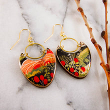 Load image into Gallery viewer, Retro Farmland Brass Ring Statement Earrings