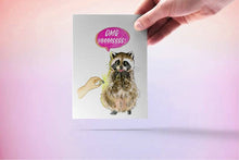Load image into Gallery viewer, Yaaas Engaged Raccoon - Funny Engagement Card
