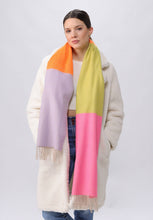 Load image into Gallery viewer, Sustainability Edition Block Twill Recycled Scarf: Neon pink