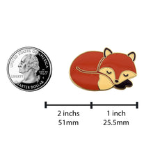 Load image into Gallery viewer, Sleeping Fox – Cute Sleepy Fox Enamel Pin