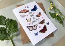 Load image into Gallery viewer, You Give Me Butterflies Valentines Card