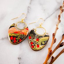 Load image into Gallery viewer, Retro Farmland Brass Ring Statement Earrings