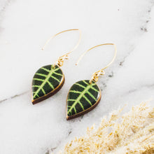 Load image into Gallery viewer, Small Alocasia Tropical Leaf Earrings