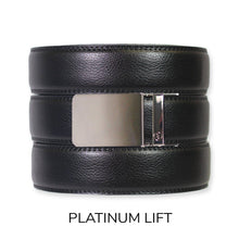 Load image into Gallery viewer, Black Leather Ratchet Belt & Buckle Set