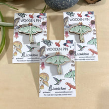 Load image into Gallery viewer, Luna Moth Wooden Pin