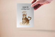 Load image into Gallery viewer, Cat Kneads Cake - Funny Birthday Card