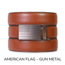 Load image into Gallery viewer, Chili Brown Leather Ratchet Belt & Buckle Set