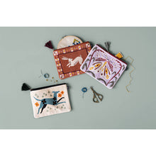 Load image into Gallery viewer, Dogwood Embroidered Flat Pouch