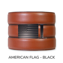 Load image into Gallery viewer, Chili Brown Leather Ratchet Belt & Buckle Set