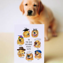 Load image into Gallery viewer, Dog Dad Hats - Funny Fathers Day Card