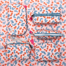 Load image into Gallery viewer, Cherry Small Quilted Scallop Zipper Pouch