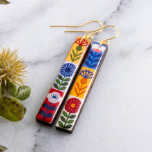 Load image into Gallery viewer, Bright Scandinavian Bar Earrings