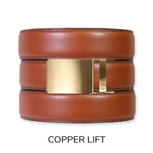 Load image into Gallery viewer, Chili Brown Leather Ratchet Belt & Buckle Set