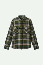 Load image into Gallery viewer, BOWERY FLANNEL - CYPRESS GREEN/WASHED NAVY/WHIT