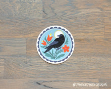 Load image into Gallery viewer, Crow Distelfink PA Dutch Hex Sign Vinyl Sticker
