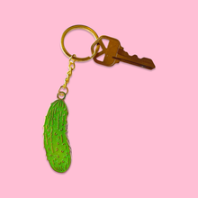 Load image into Gallery viewer, Enamel Pickle Keychain